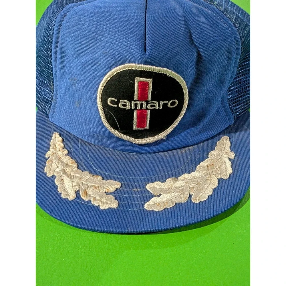Vintage Chevy Camaro Trucker Hat Snapback Blue OSFM Chevrolet Vintage‎